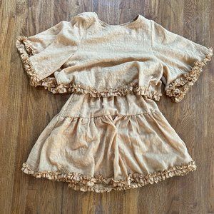 Puffy Golden Dress from Princess Polly